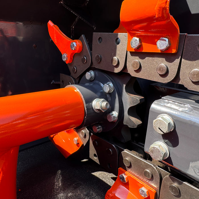 SIBOM Skid Steer Trencher, Side Discharge Auger, Hydraulic or Manual Side-Shift, Tungsten Teeth