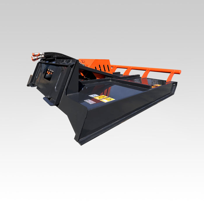 SIBOM Skid Steer Grass Mower Brush Cutter Attachment, Multi-Fit Frame, Push Bar Design