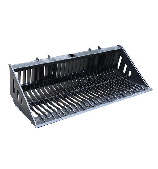 Sibom Skid Steer Skeleton Rock Bucket, 2.36" Tine Spacing, reinforced tines - Sibom Industry