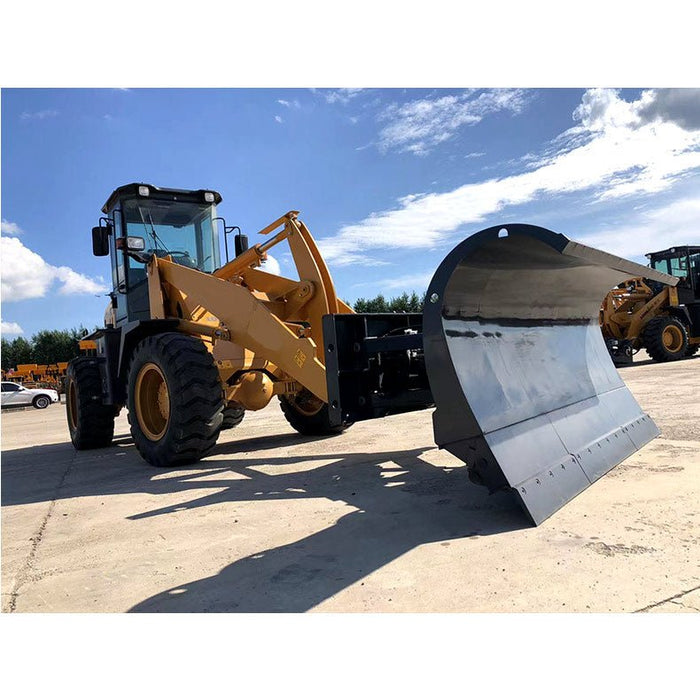 Sibom Wheel Loader Snow Blade Attachment, ±30° Hydraulic Angling, Quick Coupler - Sibom Industry