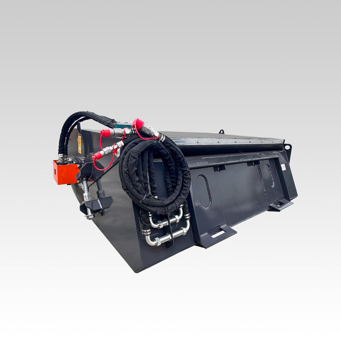 Skid Steer Pickup Broom with Bucket2