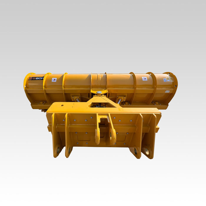 Sibom Wheel Loader Snow Blade Attachment, ±30° Hydraulic Angling, Quick Coupler