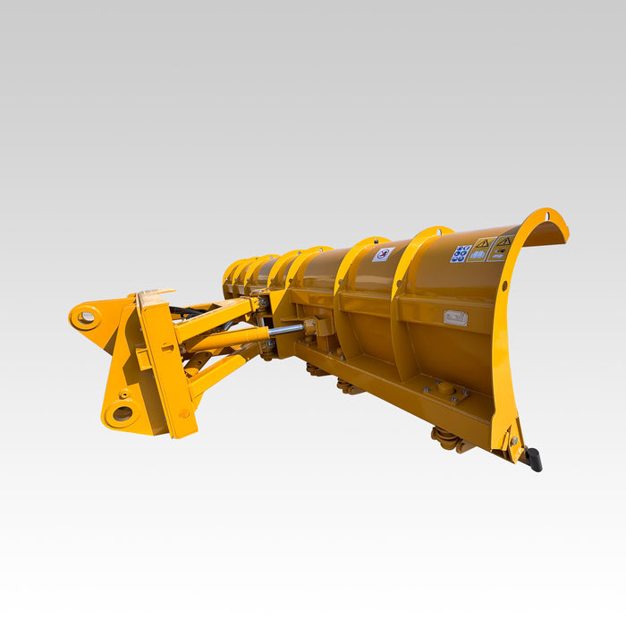 Sibom Wheel Loader Snow Blade Attachment, ±30° Hydraulic Angling, Quick Coupler