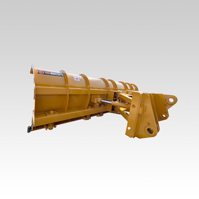 Sibom Wheel Loader Snow Blade Attachment, ±30° Hydraulic Angling, Quick Coupler